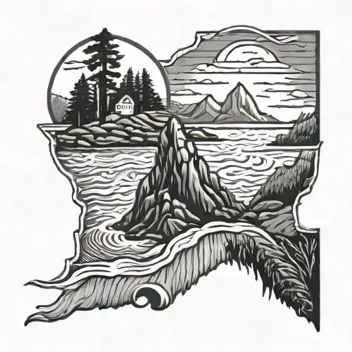Oregon coast themed tattoo tattoo design idea