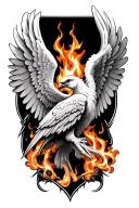 burning wings on their own tattoo design idea