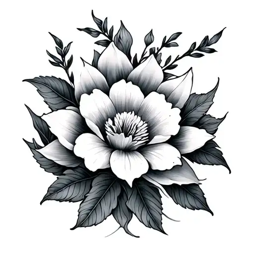 Anima Loto Flor tattoo design idea