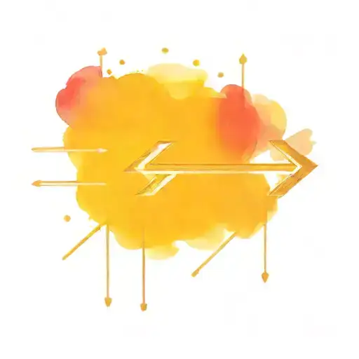 down syndrome arrows and yellow tattoo design idea