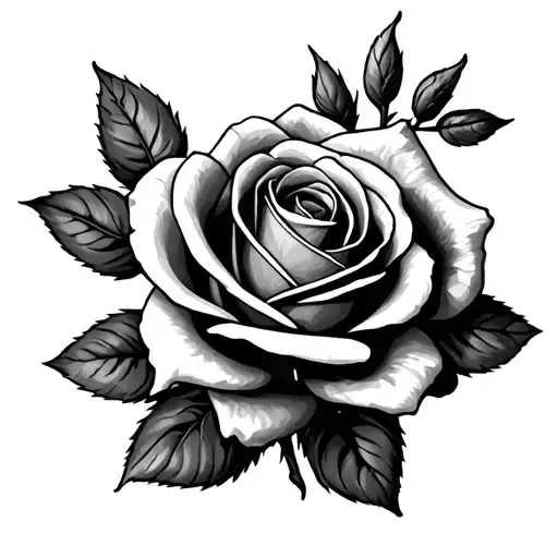 Rosa with name tattoo design idea