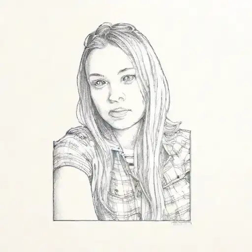 a girl sitting on a bus tattoo design idea