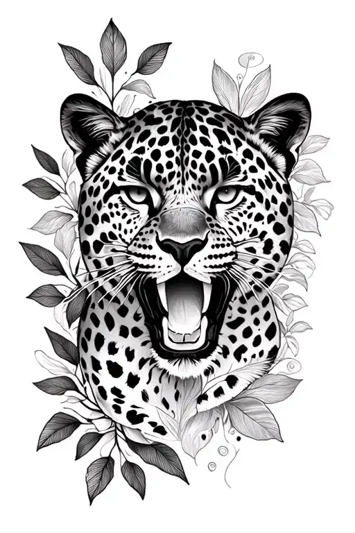 leopard print tattoo design idea
