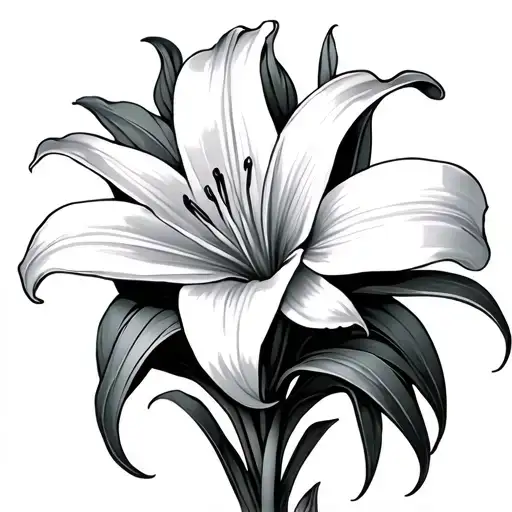 Easter Lily tattoo design idea