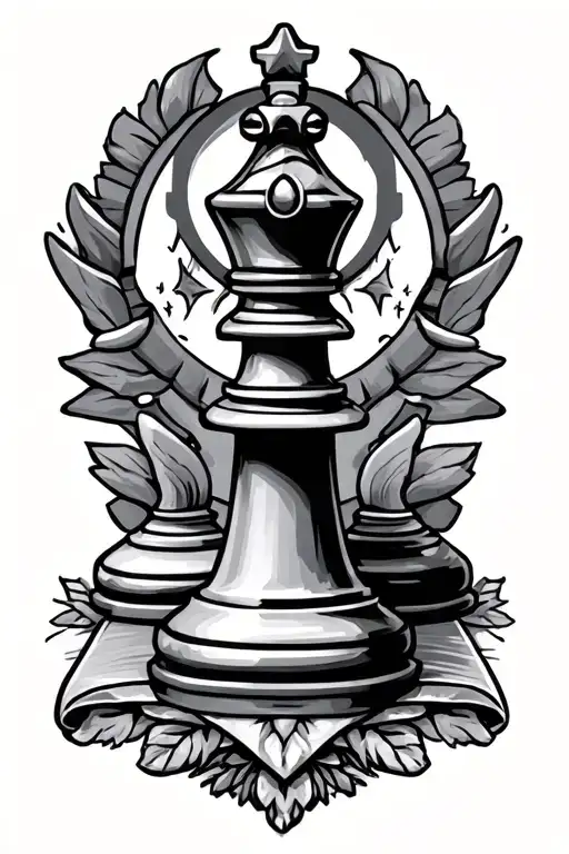 bishop chess peice tattoo design idea