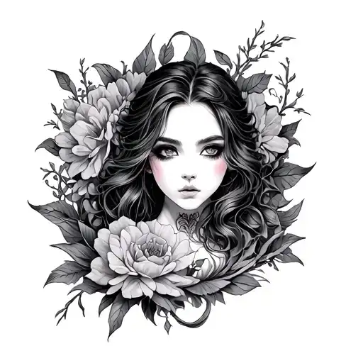 MORE MORI MEGINE VIVER WITH QUE MENDIO EVENING tattoo design idea