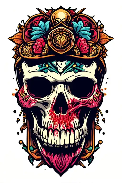 nomad skull tattoo design idea