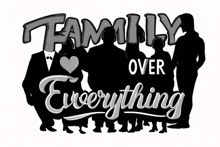 Family over Everything  tattoo design idea