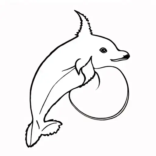 lemur and delphin tattoo design idea