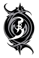 boredom symbol tattoo design idea