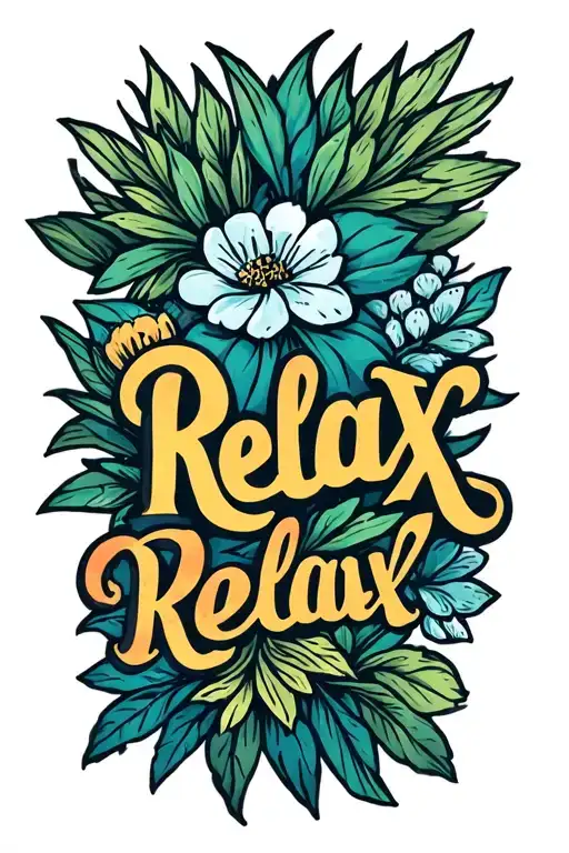 "Relax" "Relax" Medium sized inner forearm tattoo design idea