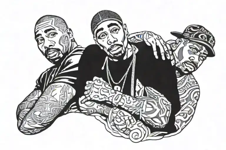 tupac and biggie tattoo design idea