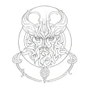 Gemini zodiac symbol tattoo design idea