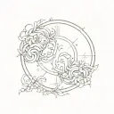 Gemini zodiac symbol tattoo design idea