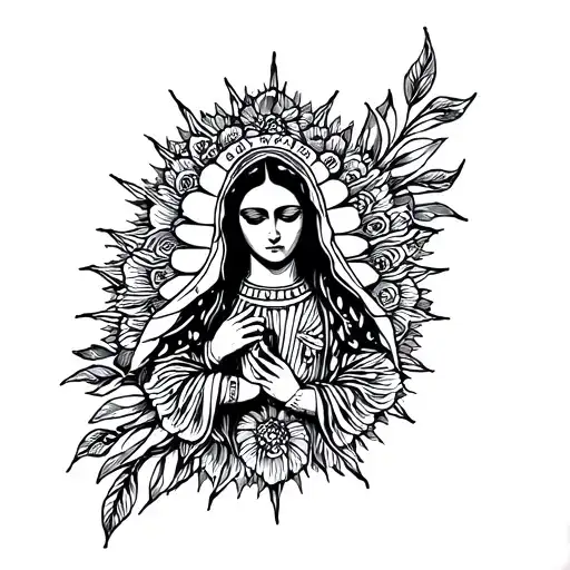 lady of Guadalupe tattoo design idea