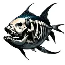 tuna skeleton tattoo design idea