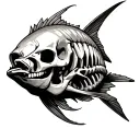 tuna skeleton tattoo design idea