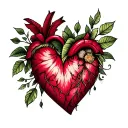 "Alexis Jun2 28th" Heart shape tattoo design idea