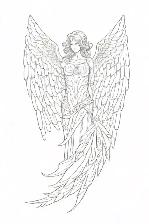 seraph angel wings 6 tattoo design idea