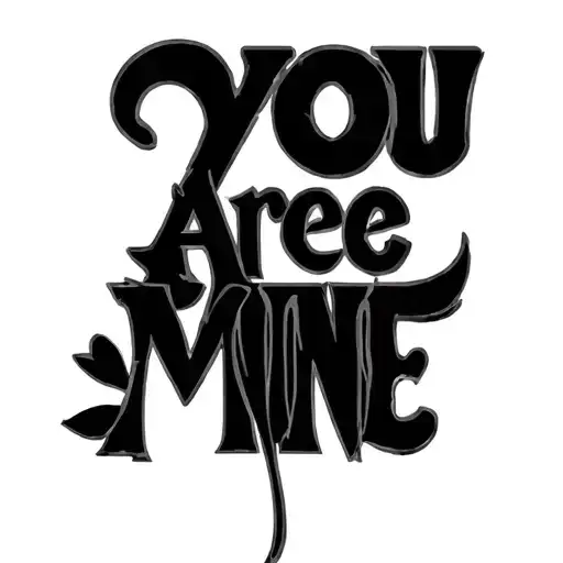 "You are mine " cross tattoo design idea