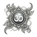 Vishnu Sudharshan Chakra Symbols tattoo design idea