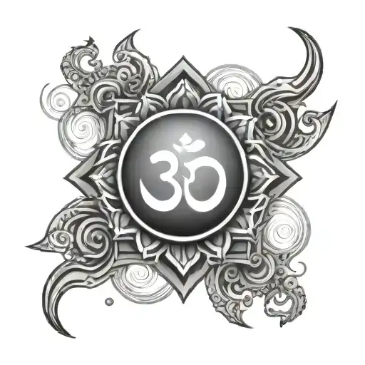 Vishnu Sudharshan Chakra Symbols tattoo design idea