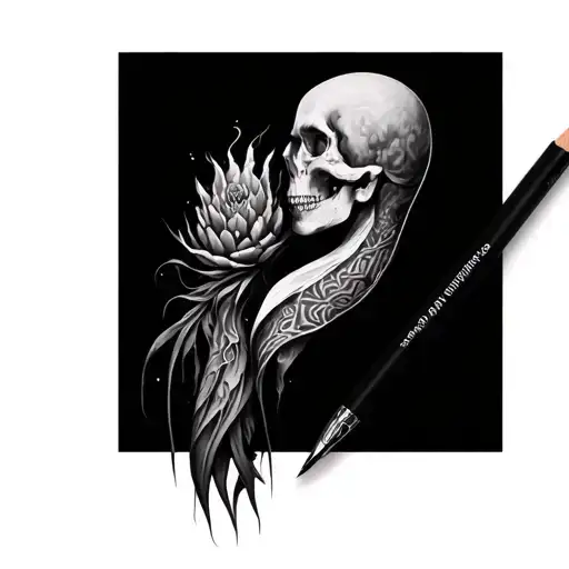 Long Skinny tattoo design idea