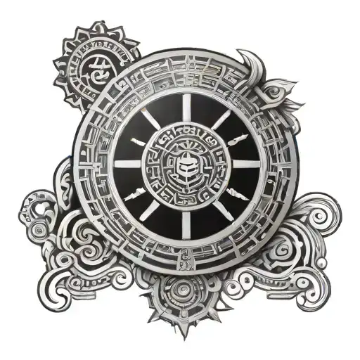maya calendar tattoo design idea