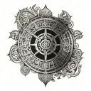 maya calendar tattoo design idea