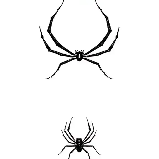 Black widow spider tattoo design idea