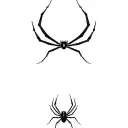 Black widow spider tattoo design idea