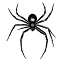 Black widow spider tattoo design idea