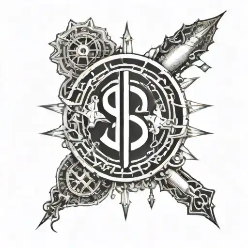 Tattoo for the back of the hand. Money symbol in the middle with some cool designs, around the money symbol will be thes tattoo design idea
