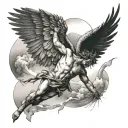 the fall of Icarus falling from the sky tattoo design idea