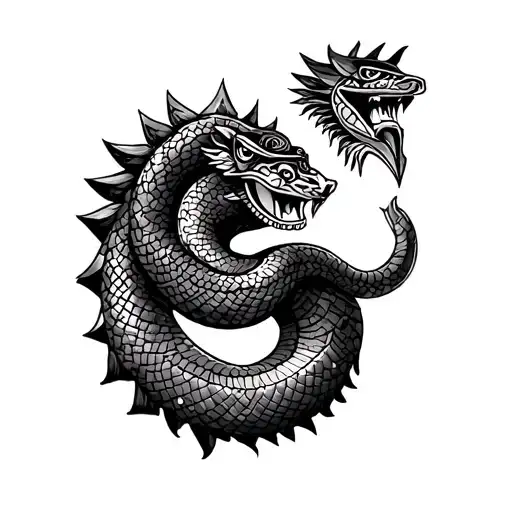 Aztec food god the 7 serpent tattoo tattoo design idea