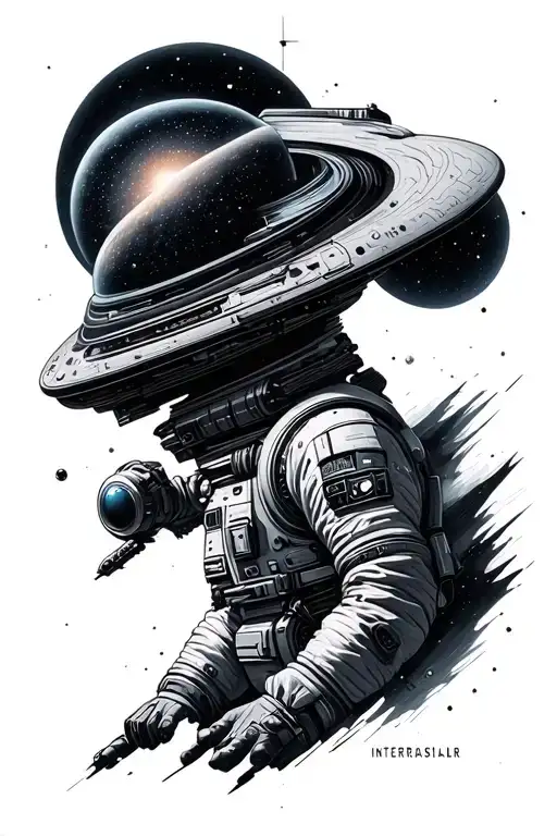 interstellar movie reference tattoo design idea