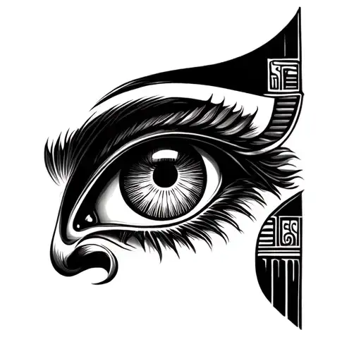 egyptian eye of horus eye tattoo design idea