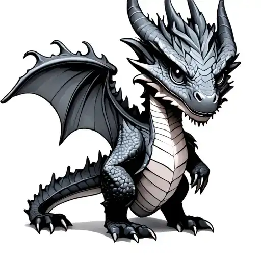Baby Dragon tattoo design idea