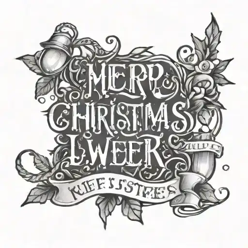 words (Keep it sweet in your memory) with christmas lights around it tattoo design idea