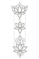 jewels vines lotus flower cross wings tattoo design idea