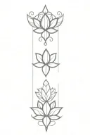 jewels vines lotus flower cross wings tattoo design idea