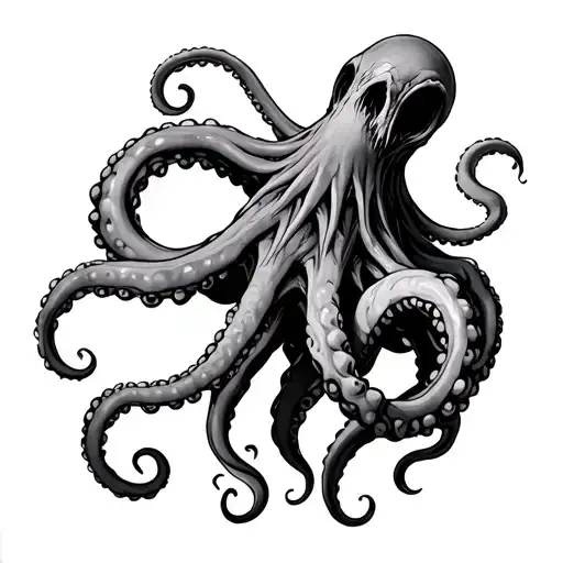 tentacles on hand, wrap around hand, terrifying tattoo tattoo design idea