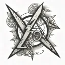 222 and God is greater than the highs and lows tattoo design idea