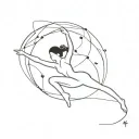 rhythmic gymnastics tattoo design idea