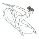 rhythmic gymnastics tattoo design idea