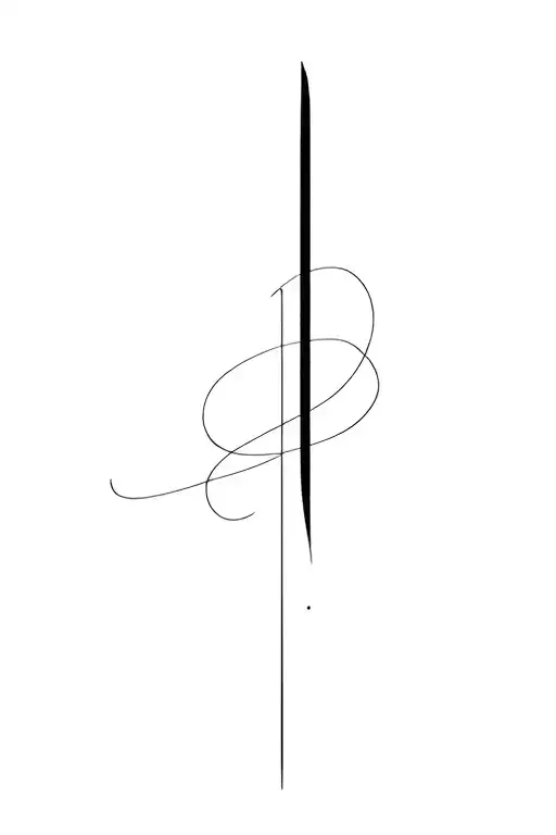 mori tattoo with straight lines tattoo design idea