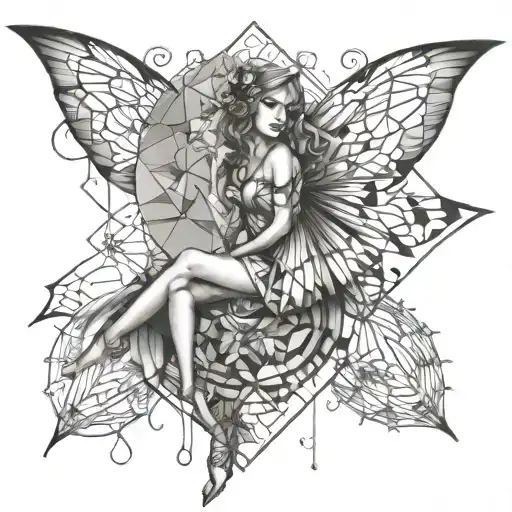 fairy tattoo design idea