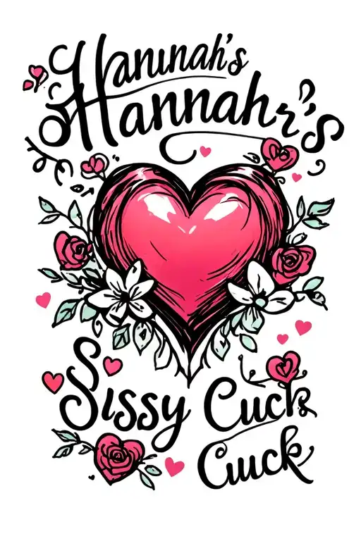"Hannah's Sissy Cuck" "Hannah's Sissy Cuck" love heart tattoo design idea