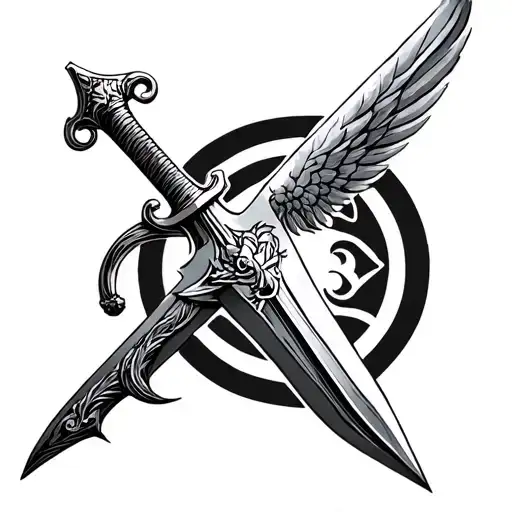 Sword Of St Michael tattoo design idea