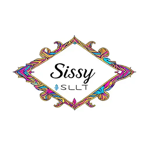 "Sissy Slut" "tribal" "slut" "pinstripes" "color" "womb position" "femboy" tattoo design idea